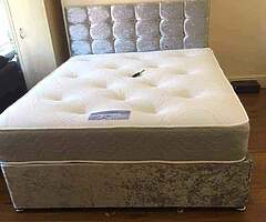 Crushed velvet divan beds now available on 30% OFF (Cash on delivery)