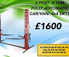 4 ton 2 post fully automatic car/van/4x4 lift