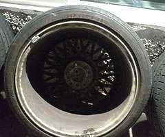 18 Bbs 5x112 to 5x100 fit  alloys with 4 good tyres - Image 5/7
