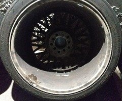 18 Bbs 5x112 to 5x100 fit  alloys with 4 good tyres - Image 6/7