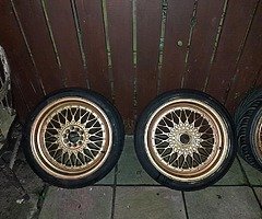 18 Bbs 5x112 to 5x100 fit  alloys with 4 good tyres - Image 7/7