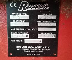 2004 12ton Ruscon grain trailer Ruscon