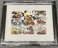 JOEY DUNLOP - Collage A3 LIMITED FRAMED PRINT - Isle of Man TT North West 200 Ulster Grand Prix BSB