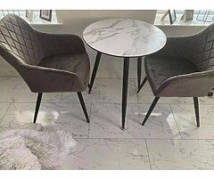 grey velvet dining chairs