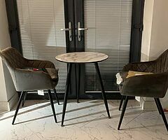 grey velvet dining chairs - Image 5/8