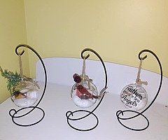 Christmas glass baubles,, robins and angels!!