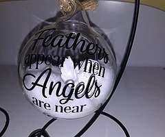Christmas glass baubles,, robins and angels!! - Image 3/9