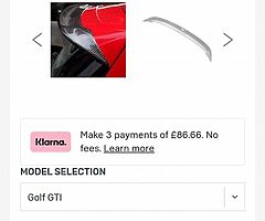 Volkswagen Golf GTi /R Carbon spoiler