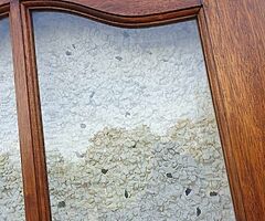 Solid mahogany interior glass french doors