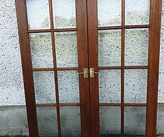Solid mahogany interior glass french doors - Image 5/5