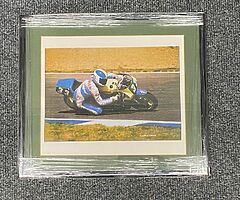 GARY COWAN - LIMITED FRAMED PHOTO - Isle of Man TT North West 200 Ulster Grand Prix BSB