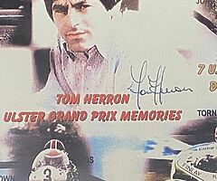 TOM HERRON - Collage A3 LIMITED FRAMED PRINT - Isle of Man TT North West 200 Ulster Grand Prix