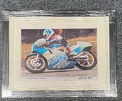 GARY COWAN - LIMITED FRAMED "SIGNED" PHOTO - Isle of Man TT North West 200 Ulster Grand Prix BSB - Image 3/3