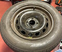 15” Steel rims with 4 part worn but very good 195x65x15 van rated tyres.