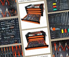 Widmann toolbox with 4 drawers full of tools