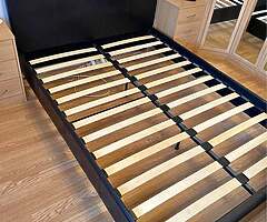 SINGLE AND DOUBLE SIZE ~ QUALITY LEATHER BED IN BLACK, BROWN AND WHITE COLOR