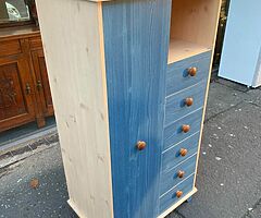 6 drawer tall boy £70
