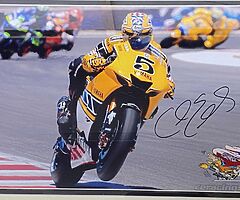 COLIN EDWARDS LIMITED FRAMED "SIGNED" PHOTO Isle of Man TT  Ulster Grand Prix BSB MOTOgp WSB NW200
