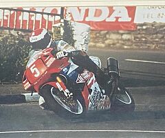 JAMES COURTNEY LIMITED FRAMED PHOTO / PRINT - Isle of Man TT North West 200 Ulster Grand Prix BSB