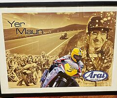 JOEY DUNLOP - LIMITED FRAMED PRINT - Isle of Man TT North West 200 Ulster Grand Prix BSB IOMTT