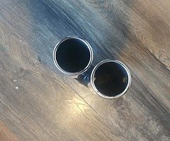 Twin tips for car exhaust chrome