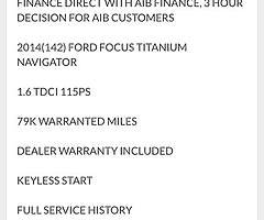 2014 Ford Focus Finance this car from €58 P/W - Image 9/10