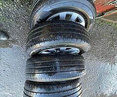 Genuine VW Transporter Alloy wheels and tyres 12000 Kms done. Like new