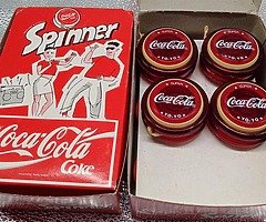NEW OLD STOCK Vintage 70s 80s coca cola, fanta, sprite, opal fruits & more Russell spinner yo-yo