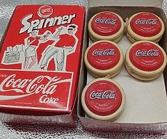 NEW OLD STOCK Vintage 70s 80s coca cola, fanta, sprite, opal fruits & more Russell spinner yo-yo