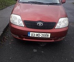 2003 Toyota corolla 1.4 petrol, Red