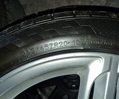 20" Audi alloys 5*112 with new tyres 245/45/20, will fit Audi/VW/SKODA /SEAT