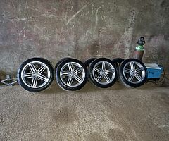 20" Audi alloys 5*112 with new tyres 245/45/20, will fit Audi/VW/SKODA /SEAT