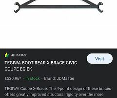 Em1 coupe rear boot xbrace