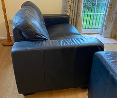 2 black leather sofas - Image 3/7