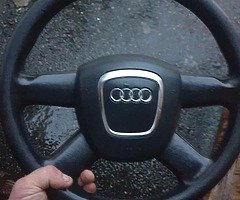 Leather streeing wheel