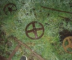 Plough ,plough wheels , fire stands for pots looking for offers - Image 10/10
