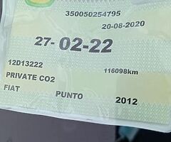 Fiat Punto 1.2 petrol 2012 manual.