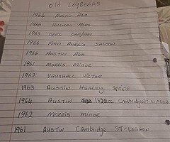 Old logbooks for sale