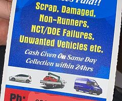 Cash for cars we buy any make or model of cars new or old driving or not driving at the best prices