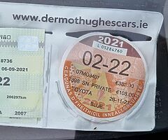 Toyota Corolla 1.4 petrol 2007 NCT 11/22 tax 02 /22 - Image 7/8