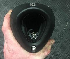 2 pitbike race exhaust cans in carbon