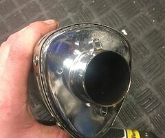 2 pitbike race exhaust cans in carbon