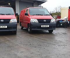 Toyota Hiace vans