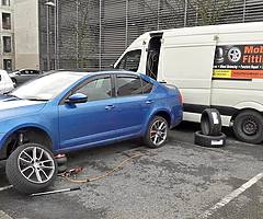 Mobile tyre service unit. New tyres for sale.