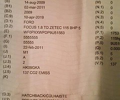 Ford focus 1.8 tdi  no nct tax 04/2022 - Image 4/6