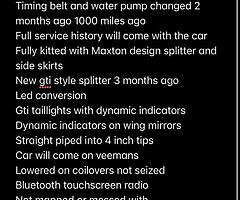 10 reg 1,6 diseal VW golf