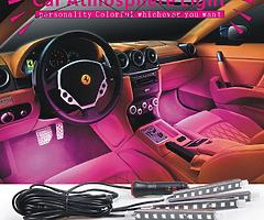 RGB Car Bottom LED Car 12V Glow Interior Decorative 4in1 AUTO RGB Light Foot Lamp Universal  DJ