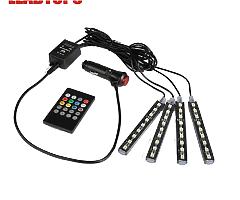 RGB Car Bottom LED Car 12V Glow Interior Decorative 4in1 AUTO RGB Light Foot Lamp Universal  DJ - Image 3/3