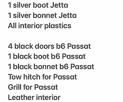 B6 Passat and Jetta parts