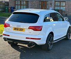 White 2012 Audi Q7 3.0TDI 245BHP Quattro S Line Plus 5dr 8 speed for sale may swap or P/X